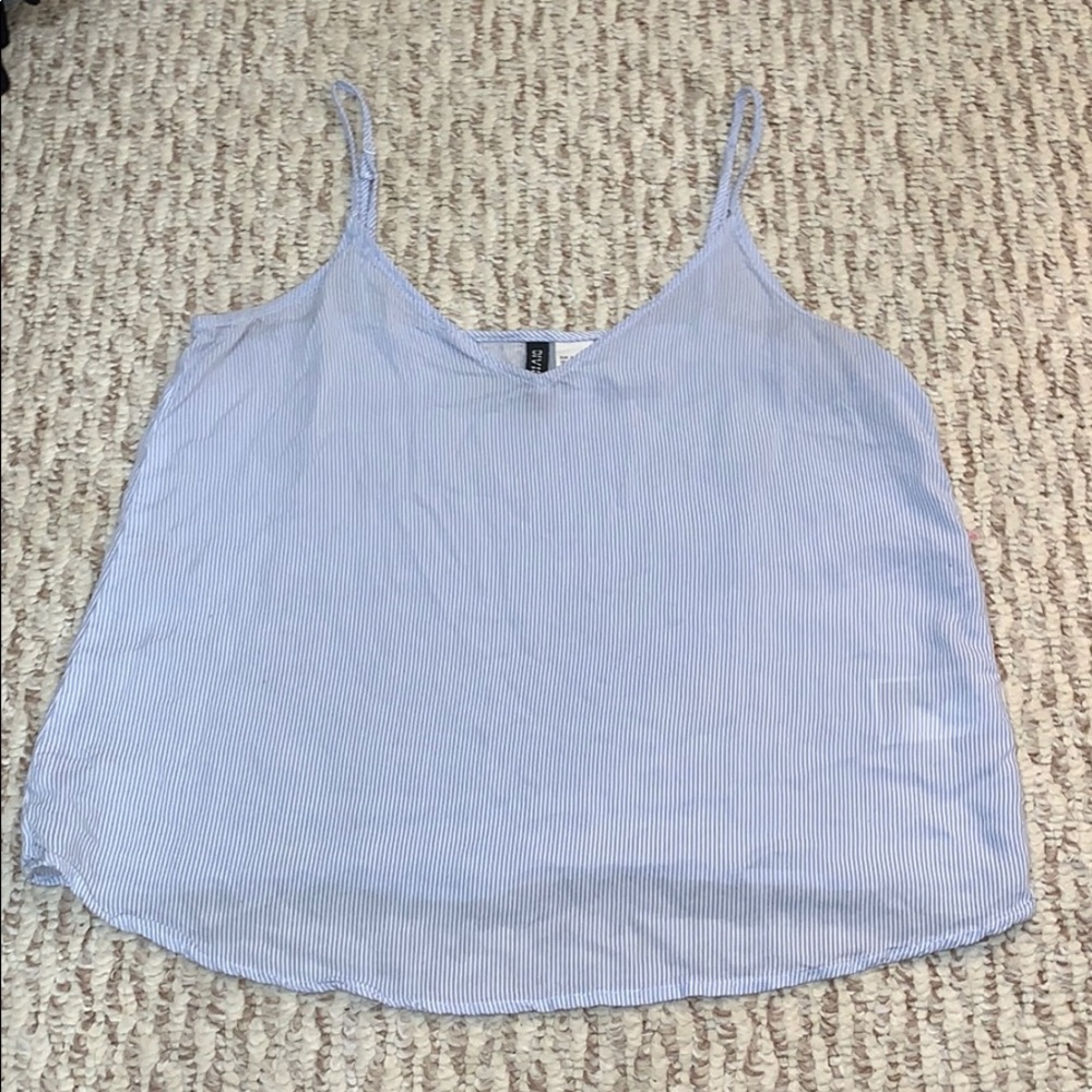 Flowy Blue Striped Tank Top